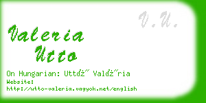 valeria utto business card